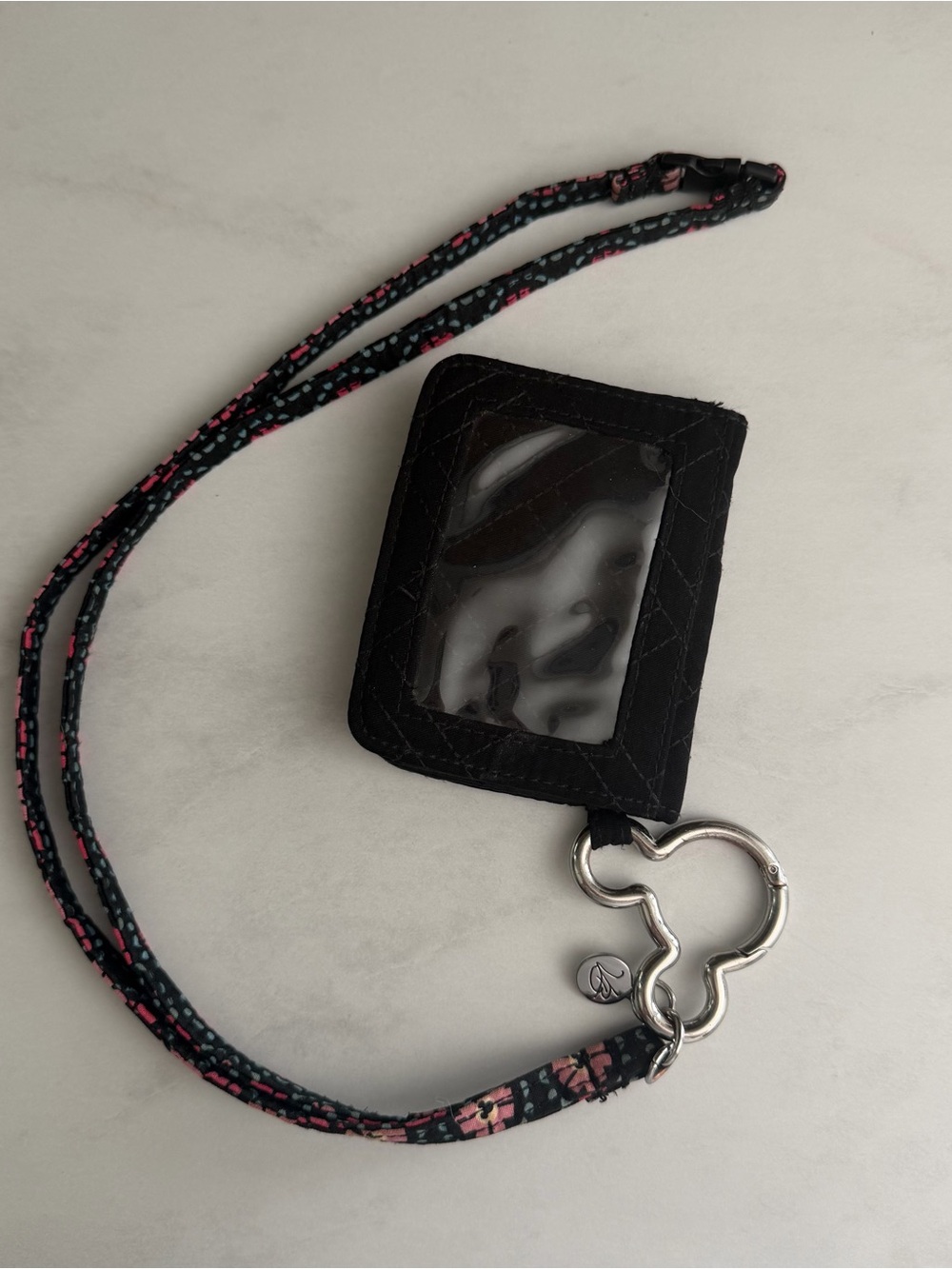 Vera Bradley Disney Mickey Mouse Quilted ID Card Holder with lanyard